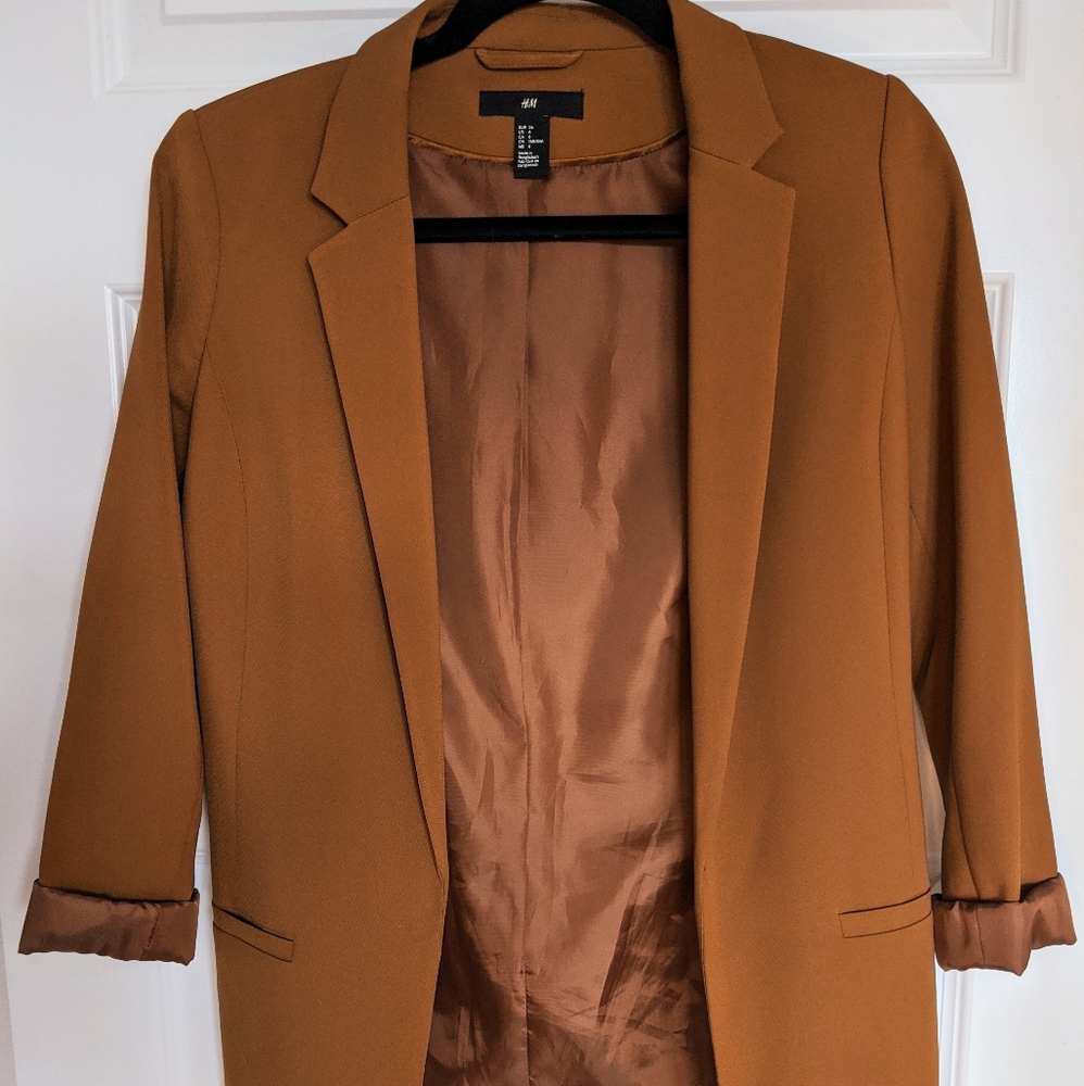 H&M cognac colored blazer